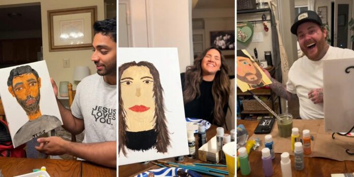Couples are taking date night inspiration from TikTok’s ‘Paint Your Partner’ trend
