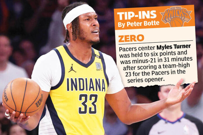Myles Turner a non-factor in Pacers’ Game 2 loss to Knicks