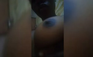 Naija Girl Pressing Her Own Breast