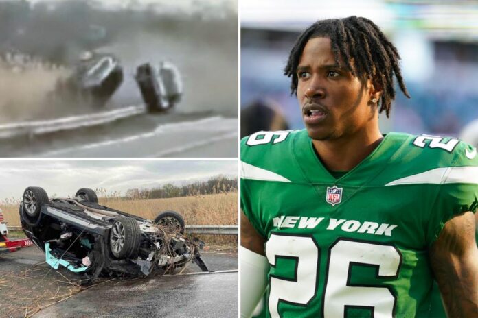Newly surfaced video shows moment Jets cornerback Brandin Echols loses control of sports car at 84 mph, runs motorist off road in horrifying crash