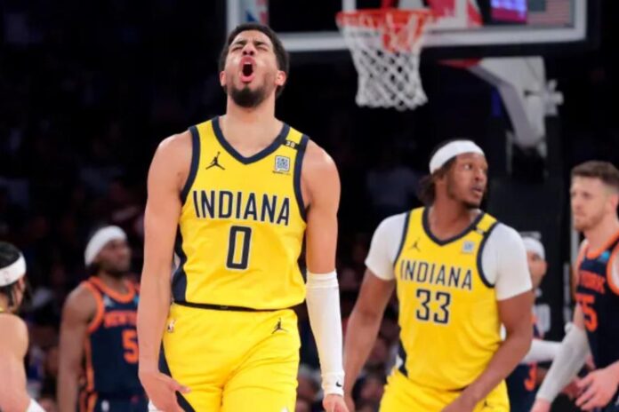 Tyrese Haliburton finally snaps out of shooting slump in Pacers’ Game 2 loss