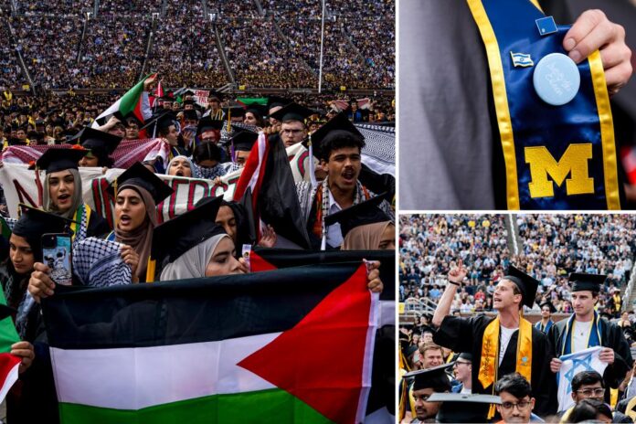 University of Michigan commencement disrupted by anti-Israel protesters: ‘You are ruining our graduation’
