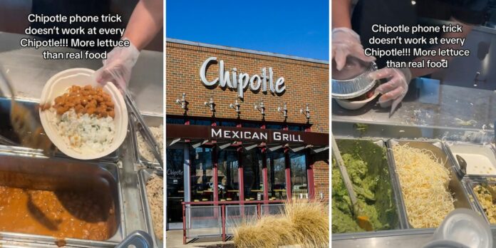 ‘Bro was teasing you’: Chipotle customer says ‘phone trick’ doesn’t work at every location after worker skimped on order