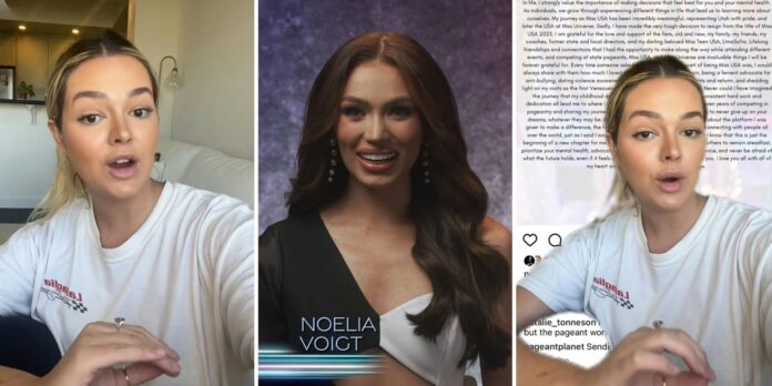 ‘I am silenced’: Woman claims to find hidden message from Miss USA after she suddenly gives up the crown