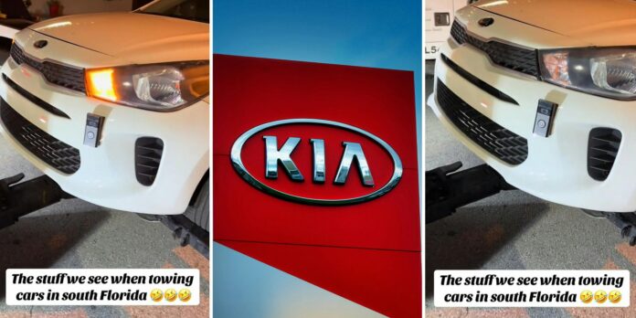 ‘I mean that’s kinda smart’: Kia gets towed. Tow truck driver finds something unusual on car’s bumper