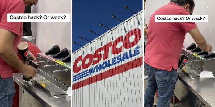 ‘This is Sam’s Club behavior’: Costco shopper caught filling multiple soda cups with ketchup, mustard from food court