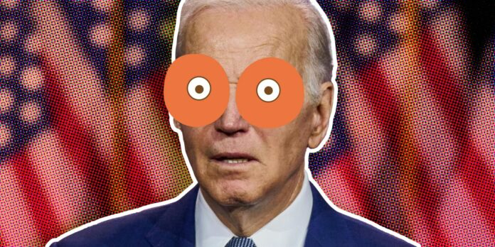 Joe Biden with Hooters Eyes