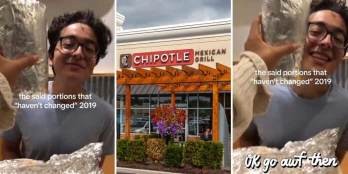 ‘Guys the new burritos are the size of my palm’: Chipotle customers shocked when they see what a burrito looked like in 2019