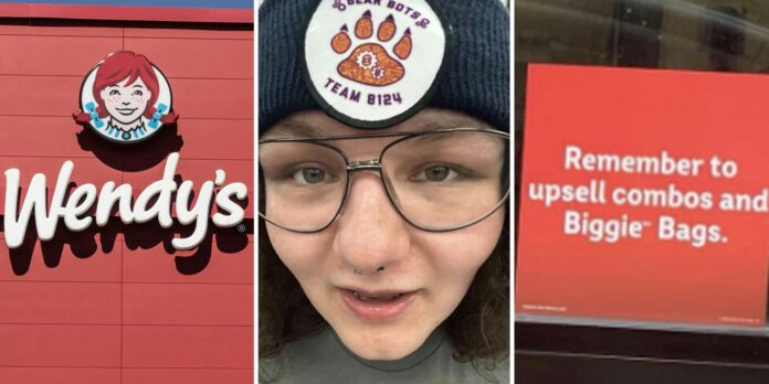 ‘If we upsold 10+ ppl in a day they’d let us get a free large meal’: Drive-thru customer catches Wendy’s trying to upsell customers