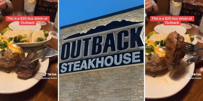 ‘Is this a joke?’: Viewers divided when Outback Steakhouse customer orders 6-ounce sirloin for $20