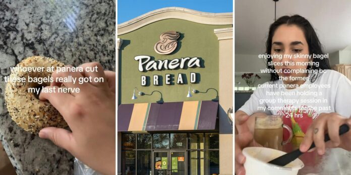‘It’s the bane of their existence’: Customer can’t believe the unusual way Panera cut her bagels. Workers say it’s not their fault