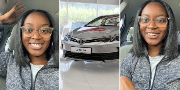‘Me with my 2014 Honda Civic’: Driver says Toyota Corolla just passed 100K miles. Here’s why she won’t get rid of it