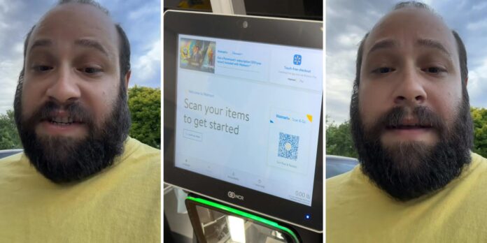 ‘Not me always in a dress or skirt, mainly using self checkouts’: Man issues warning about where some of the self-checkout cameras are allegedly pointing