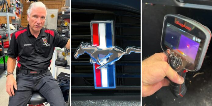 ‘Thank goodness you left the wipers on’: Mechanic works on Ford Mustang—and finds something he’s never seen before
