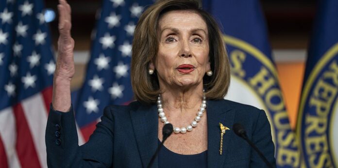 epa08133705 House Speaker Nancy Pelosi speaks to the media regarding the Senate impeachment trial at the U.S. Capitol in Washington, D.C., Jan. 16, 2020. Senate Majority Leader Mitch McConnell said the Senate trial of U.S. President Donald J. Trump on charges of abuse of power and obstruction of Congress will begin on Jan. 21. EPA/JIM LO SCALZO