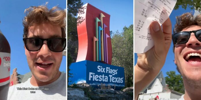 ‘Dang. At Disneyland they’re $5.25’: Six Flags customer buys a single Diet Coke for $9