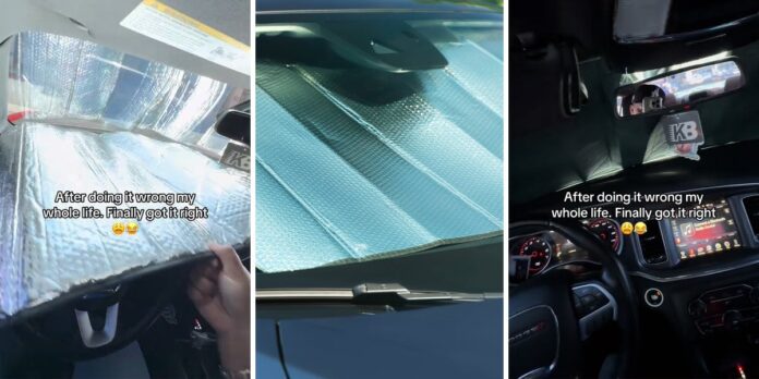 ‘I thought everyone knew that’: Car owner realizes he’s been putting sun shade on wrong this whole time