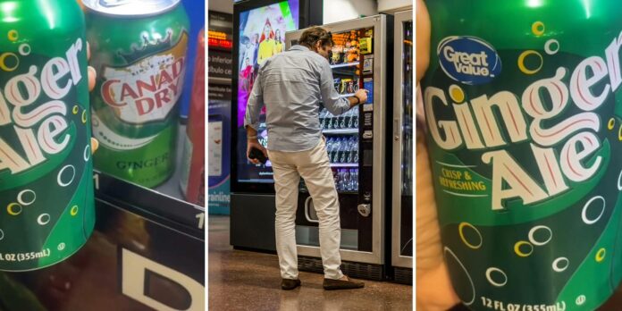 ‘I would knock the whole machine over’: Woman gets something unexpected when she presses for Canada Dry in vending machine