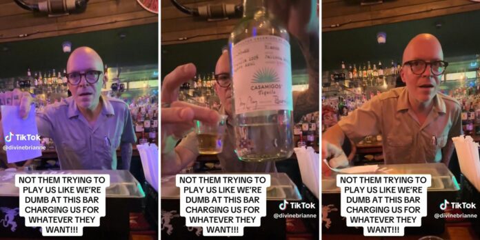 ‘NOT THEM TRYING TO PLAY US’: Customers catch bartender charging them for Casamigos after they order 1800