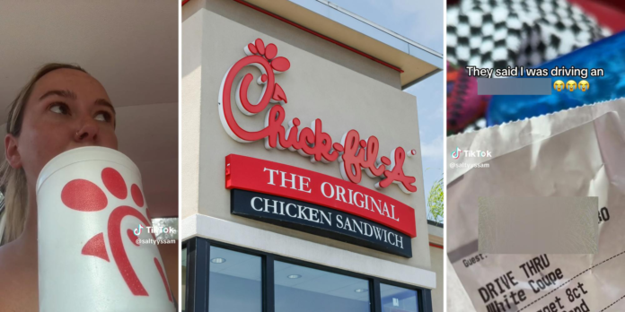 ‘Not very my pleasure of them’: Woman can’t believe what Chick-fil-A referred to her car as on receipt 