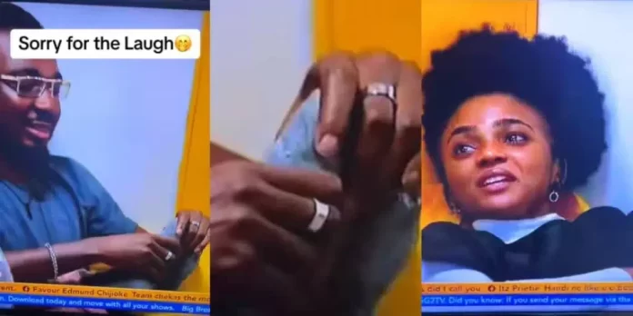 BBNaija Season 9: Toby Forge caught on camera gently massaging Kassia leg