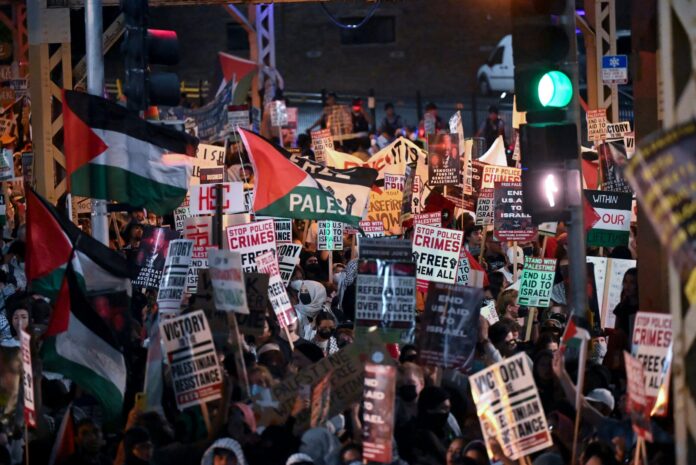 Anti-Israel protest continues in Chicago during DNC