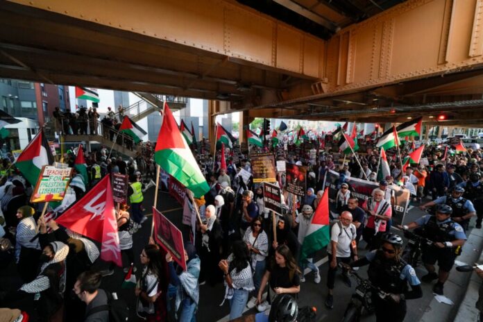 Anti-Israel protests continue at Democratic National Convention