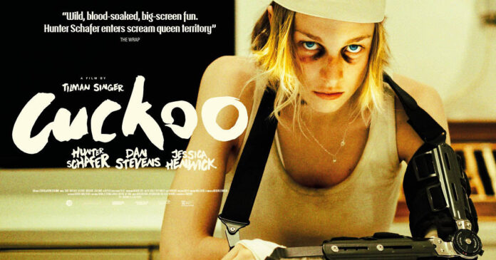 A clip from the horror film Cuckoo, which reaches theatres this weekend, shows Hunter Schafer having a terrifying biking experience