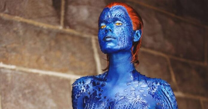 Jerry O’Connell has an entire shelf of Mystique figures…which wife Rebecca Romijn is embarrassed by