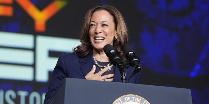 ARCHIVE PHOTO: Democratic presidential candidate for 2020 and U.S. Senator Kamala Harris (D-CA) and her sister and campaign manager Maya (R) order during a campaign visit to the Narrow Way Cafe and Shop in Detroit, Michigan, U.S., July 29, 2019. REUTERS/Brian Snyder/File photo