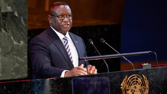 Sierra Leone’s president uses UN Security Council presidency to urge more seats for Africa