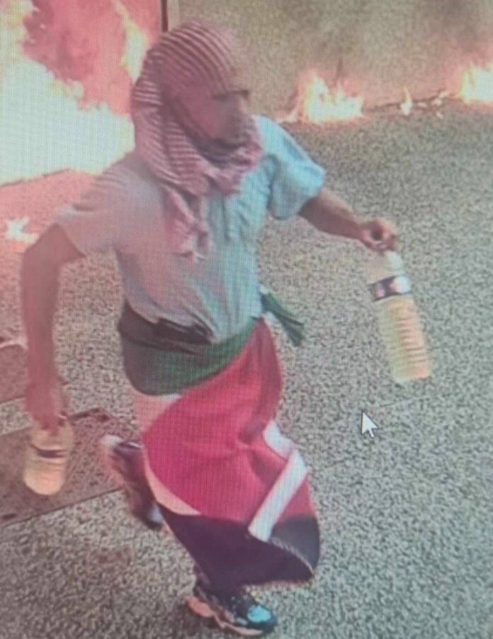 TERRORIST PHOTO: French tabloid confirms that Algerian migrant wearing red keffiyeh mask and Palestine flag wrapped around his waist exploded a car near synagogue in Le Grand-Motte, France