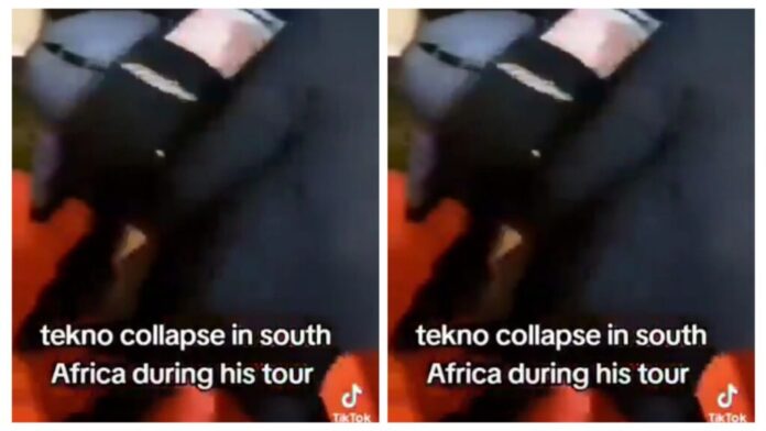 VIDEO: Alhaji Tekno collapsed on stage in South Africa during tour