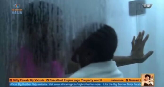 VIDEO: BBNaija S9 housemates, Sooj and Nelly, kissing in the bathroom