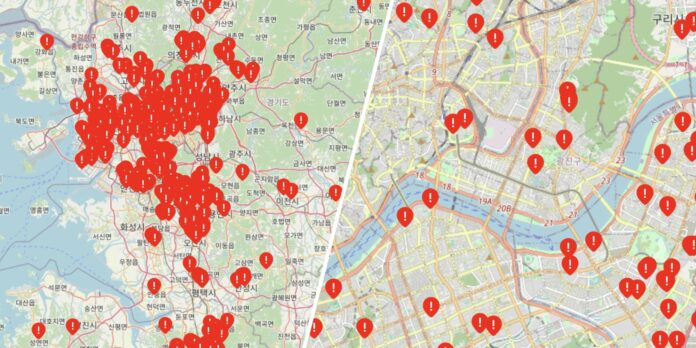 Viral map shows massive spread of deepfake child abuse Telegram channels in South Korean schools