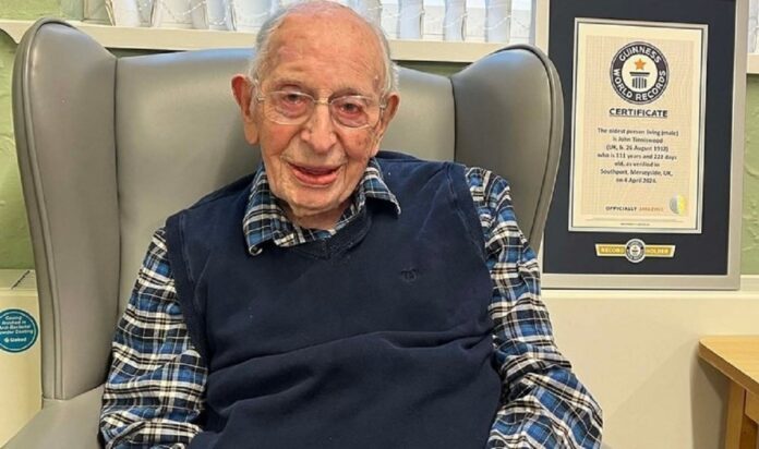 World's oldest man celebrates 112th birthday with fish and chips