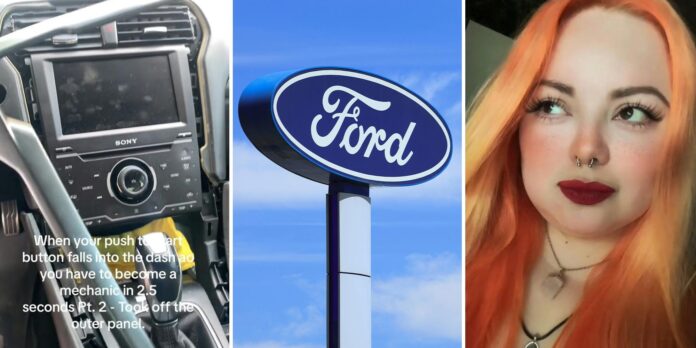 ‘Have to become a mechanic in 2.5 seconds’: Ford driver’s ‘push to start’ button falls off. What can she do?