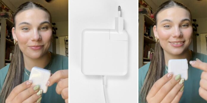 ‘I didn’t know what it was for’: Woman finds out the real reason behind the removable ‘square’ on Apple chargers