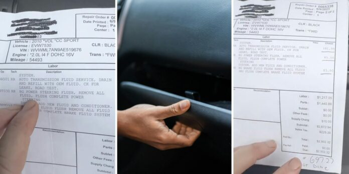 ‘I found this in the glove compartment’: Expert shows how to tell you’re getting ripped off at the mechanic