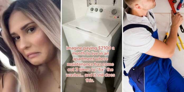 ‘Not very demure’: Tenant gets management of $2,100 apartment to ‘fix’ her washer for the third time. She can’t believe what happens next