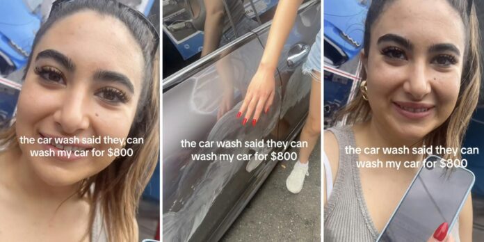 ‘Totally scammed’: Car wash quotes driver $800 to wash paint off Benz. She uses a Scrub Daddy instead