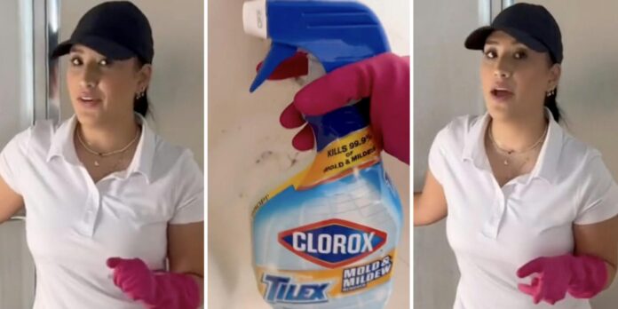 ‘When you spray Clorox on mold doesn’t it make it more toxic?’: Professional shows the right way to clean your shower. Viewers have questions