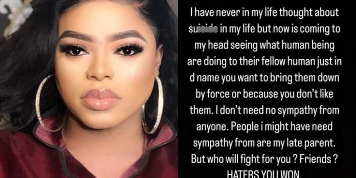 Bobrisky Reveals Suicidal Thoughts Amid Corruption Allegations Involving EFCC