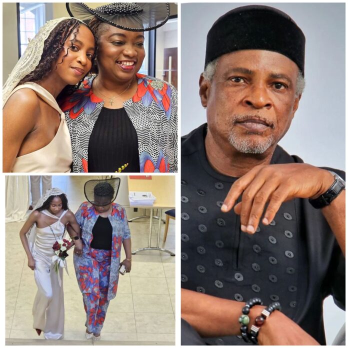 Fred Amata calls out his ex-wife, Agatha, walking their daughter down the aisle while he is still alive