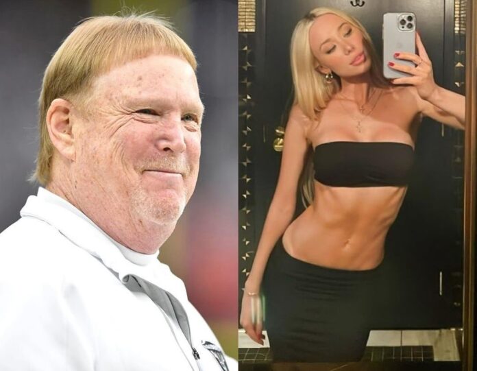 HOT: Mark Davis said his 26-year-old girlfriend, Hayden Hopkins, is attracted to his beautiful smile