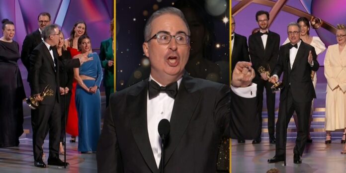 John Oliver curses out Emmys after being played off while honoring late dog in speech: ‘I feel like Sarah McLachlan right now’