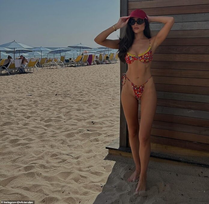 Olivia Culpo posed in a skimpy bikini in new photos shared to Instagram on Sunday