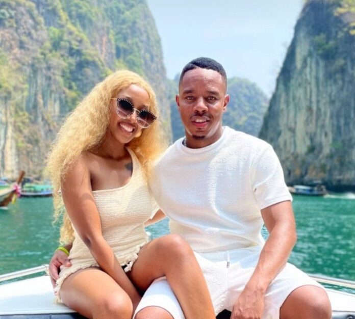 PHOTO: Gcinile Thwala and her new boyfriend, enjoying vacation in Thailand