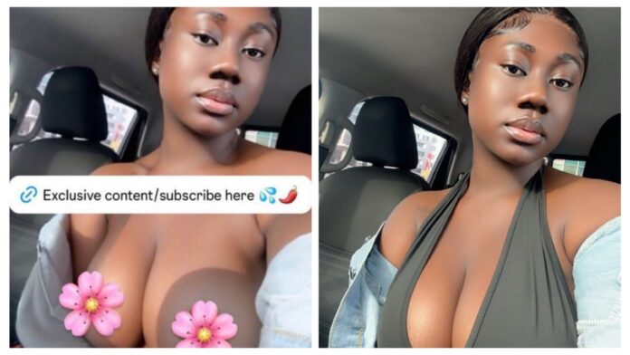 PHOTO: Hajia Bintu is selling her nude for $11 on her OnlyFans account as her nipples got leaked in viral IG story