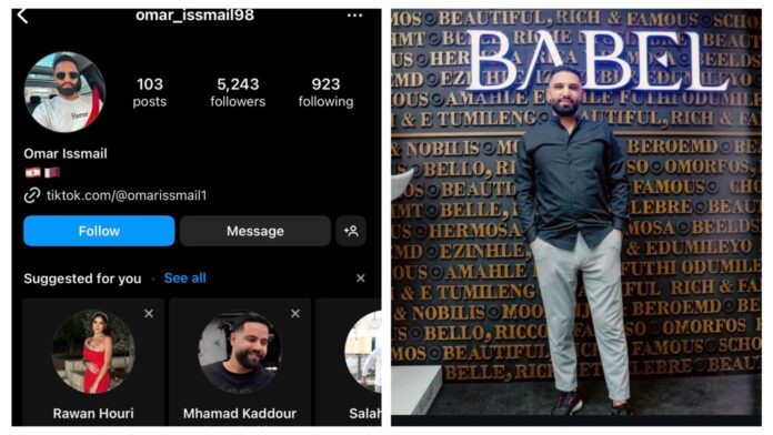 PHOTO: Omar Issmail exploiting South African employees is from Qatar and Lebanon as he got exposed by Molly Bave on TikTok at Babel Menlyn restaurant